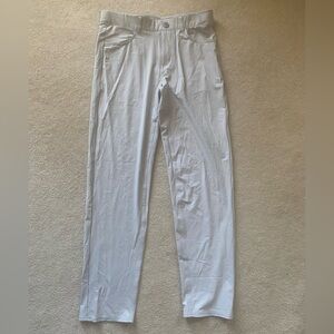 johnnie-O Fusionn Jr. Knit Pull-On Performance Pants Stone Size 12 Cream Clarity